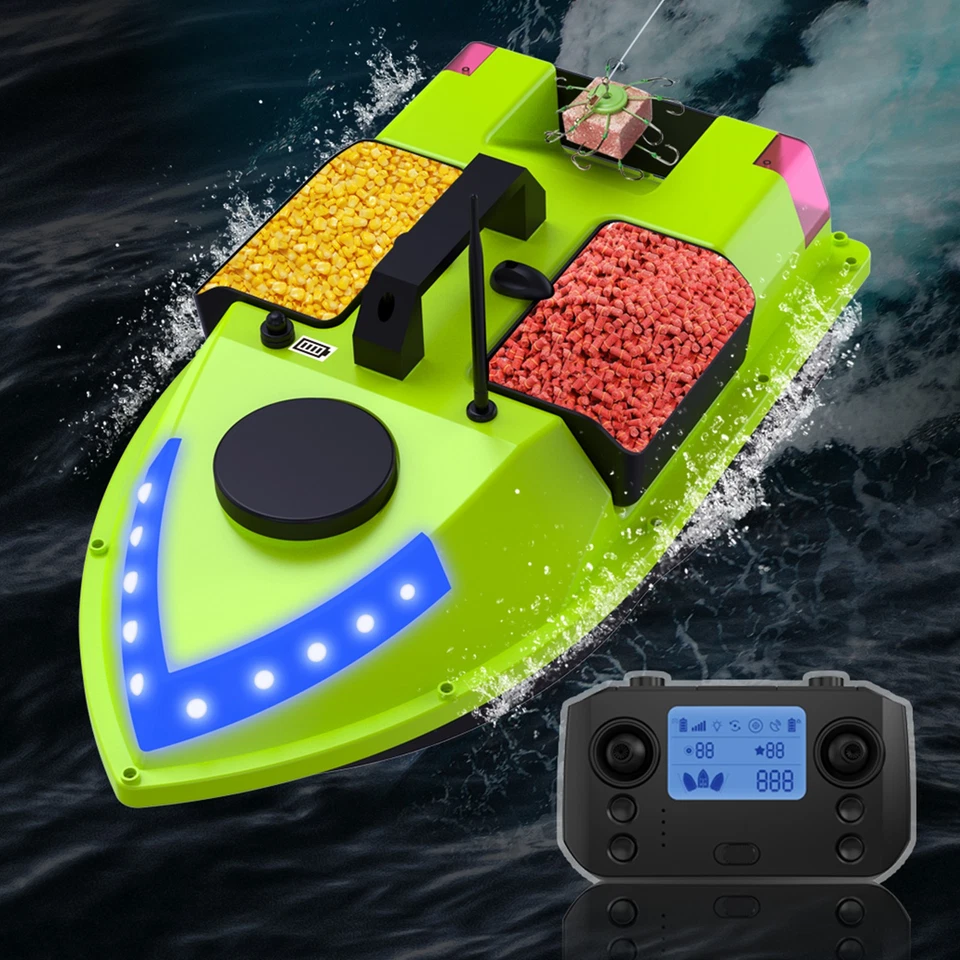 GPS Fishing Bait Boat Mit 7 Farben LED-Licht Fernbedienung 500M Reichweite - Bild 2 von 4
