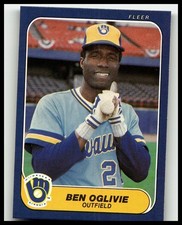 1986 Fleer #497 Ben Oglivie Milwaukee Brewers