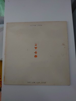 Elton John Too Low For Zero 1983 Black Vinyl 12''LP HIS PD 24