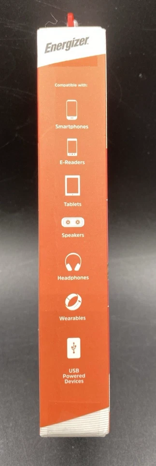 Cargador USB de batería portátil de respaldo con luz LED 2600 mAh energizador Foto 4 de 4