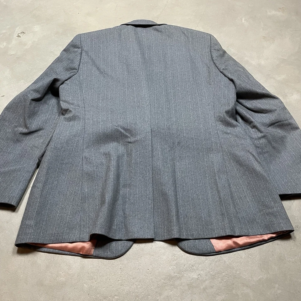 Traje de Ocio Vintage Años 60 70 Chaqueta a Rayas 42 Pantalones 41x31 Disco Blazer Mod Foto 3 de 4