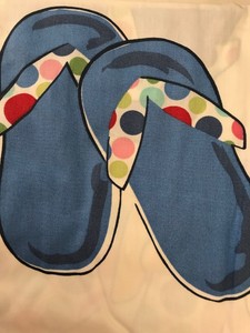 Flip Flop Twin Duvet Comforter Cover Company Store Red Pink Navy