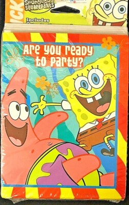 SpongeBob 'Buddies' Invitations with Envelopes and Thank You Cards  (8ct)