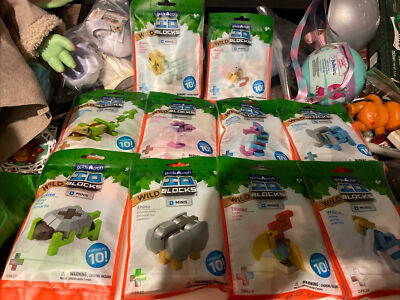 NEW COMPLETE SET OF 10 GUIDECRAFT IO BLOCKS MINIS WILD BUILDING SET 