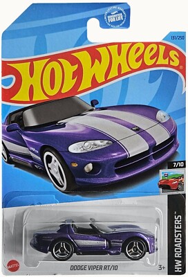 Mainline Hot Wheels Dodge Viper RT/10 Convertible Purple HKK11