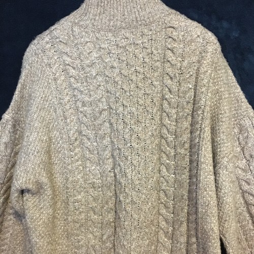 Calvin Klein Women's 1X Sweater Cable-Knit Mock Pullover Oatmeal Marled Textured - 第 10/15 張圖片