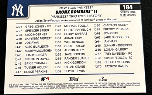 2025 Topps Series 1 ⚾️ Pick-Out Your Singles #151 - #350 Choose Your Rookies!!! - Bild 69 von 399