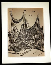 SOL WILSON  (1896-1974) Original Limited Edition Lithograph 1951 SIGNED WPA