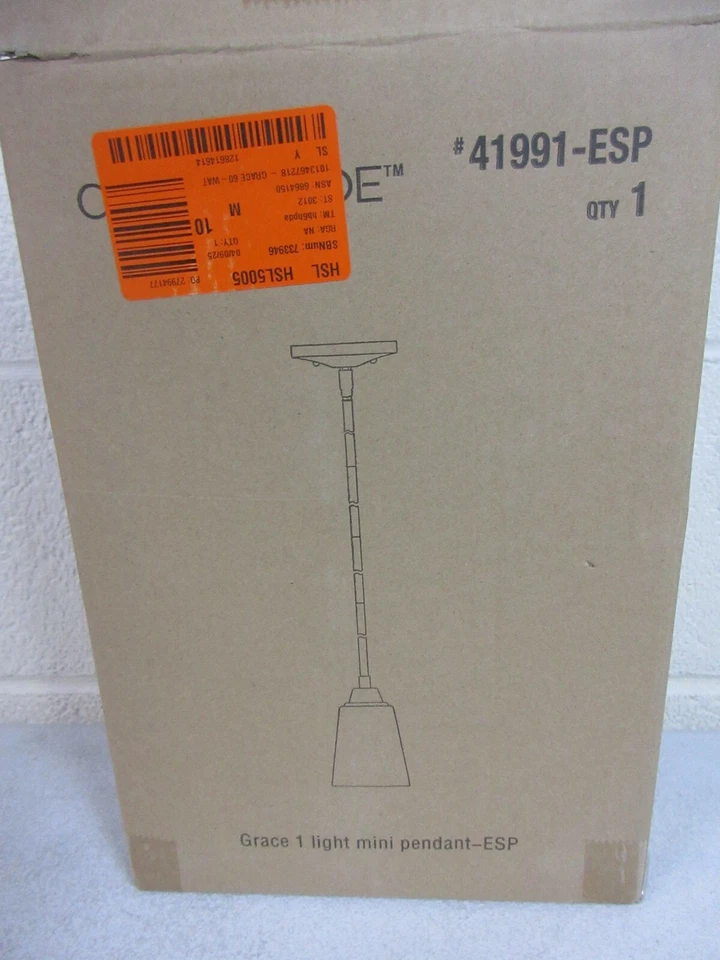 CRAFTMADE Grace 60Watt 1 Light Espresso Finish Kitchen Island Mini Pendant Light - Image 2 of 3