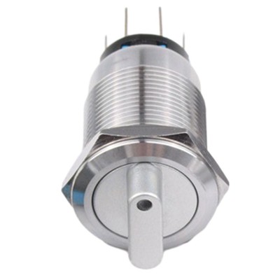 High Quality 19mm Momentary Rotary Switch 3 Positions 2NO 2NC 36V Waterproof