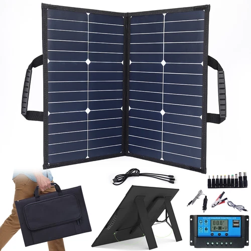 100W Foldable Solar Panel Kit + 100A Controller Camping Charger Power Station RV - Picture 19 of 21