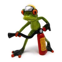 Formano Frosch Feuerwehr , HellgrüN - Froschhausen - 717153 B -