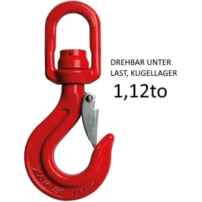 REMLES Drehösenhaken 1,12t Wirbellasthaken drehbarer Sicherheitshaken GK 8 Wirbelhaken
