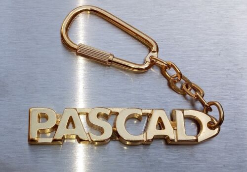 Classy Keychain Pascal Real Gold Plated Gold Name Keychain Keyring - Zdjęcie 1 z 1