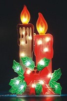 Fensterbild Weihnachtsbaum Fensterdeko Beleuchtet Weihnachtsmann Kerzen