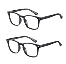 2 Pair Mens Unisex Blue Light Blocking Reading Glasses Anti Blue Light Readers