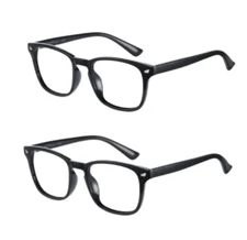 2 Pair Mens Unisex Blue Light Blocking Reading Glasses  Anti Blue Light Readers
