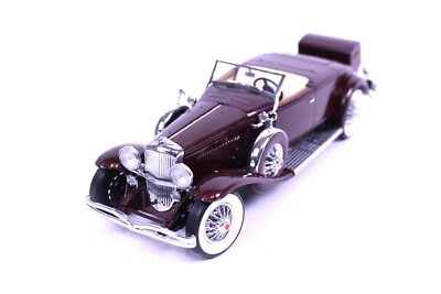 Franklin Mint 1935 Duesenberg J 550 Weinrot Cabriolet Metall Modellauto 1:24