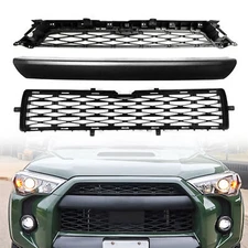 Front Bumper Upper & Lower Grille Assembly For 2014-2019 Toyota 4Runner TRD/SR5