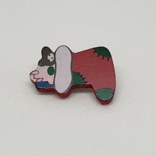 Women's Christmas Holiday Stocking Brooch Pin Toys Red Green Fashion Jewelry - Picture 4 of 5