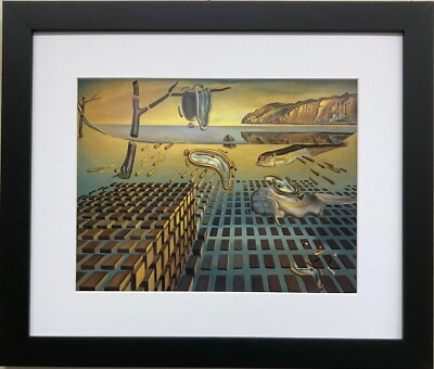 Salvador Dali ''Disintegration of the Persistence of Memory'' Framed Art Surreal