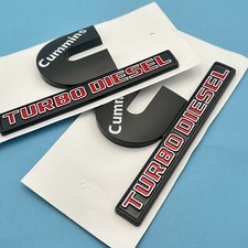 Fender Cummins Turbo Diesel Emblems Badge For Ram 2500 3500 Black Red 68276962aa