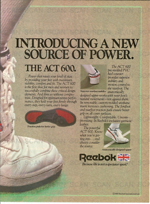1985 Reebok Athletic Shoes Vintage Magazine Ad    The ACT 600 Athletic Shoe