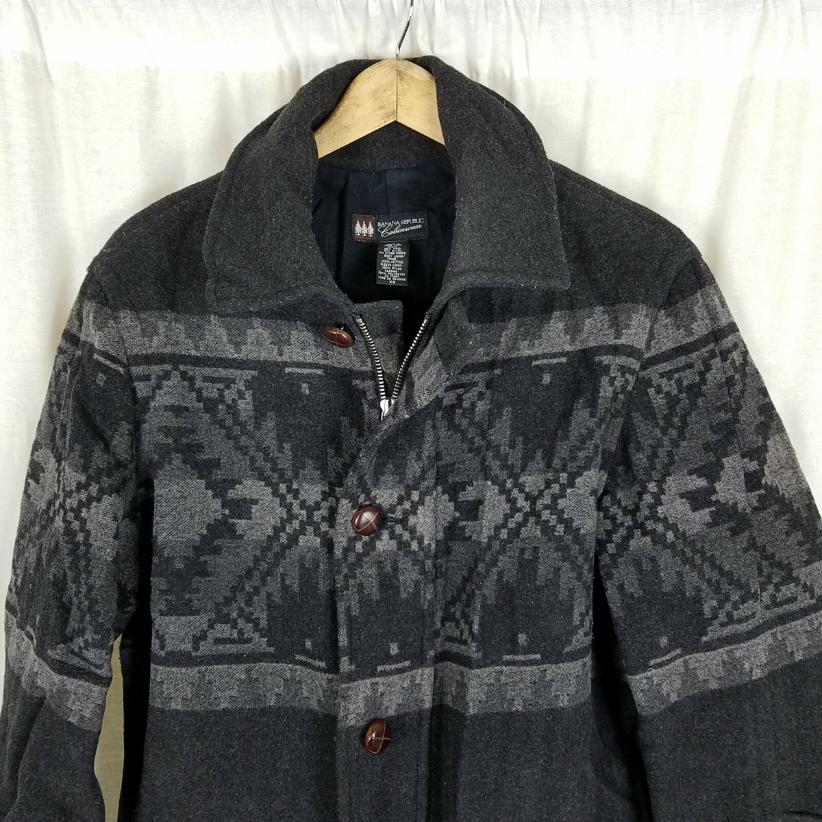 Banana Republic Cabinwear Southwestern Wool Peacoat Short Coat