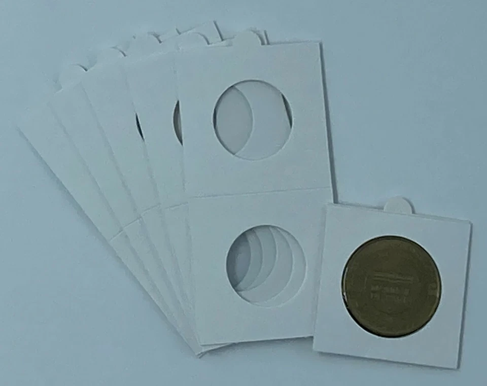 TOP : LOT DE 500 ETUIS POUR MONNAIE AUTOCOLLANTS HARTBERGER HB POUR VOS PIECES - Photo 1/1