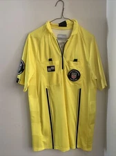 Mens Official Sports Yellow Reffing Jersey Pro Model Size Medium EUC