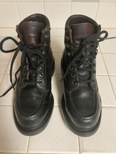 RED WING BLACK LACE UP RANCH WORK BOOTS 5 M VINTAGE Distressed