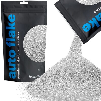 Hemway Silver Metal Flake 0.015'' 100g Auto Car Bike Glitter Paint 375 microns