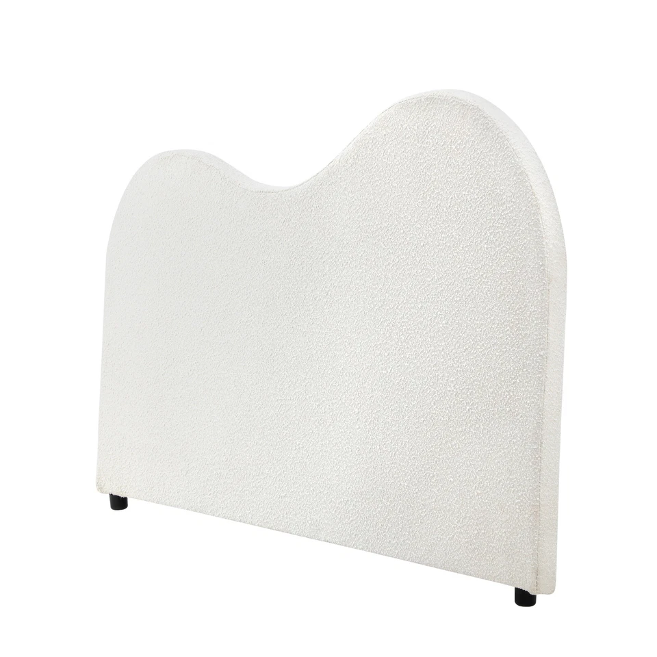 Oikiture Bed Head Queen Double King Single Headboard Bedhead Boucle Fabric White - image 4 of 4