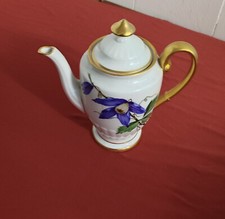 Kaffeekanne H & C Heinrich & Co Handmalerei Alpenflora. Dekor Alpenrebe Teekanne