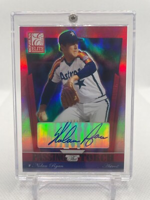 Nolan Ryan /Roy Oswalt 2002 Donruss Elite Passing the Torch Auto #30/50~~ #PT-2