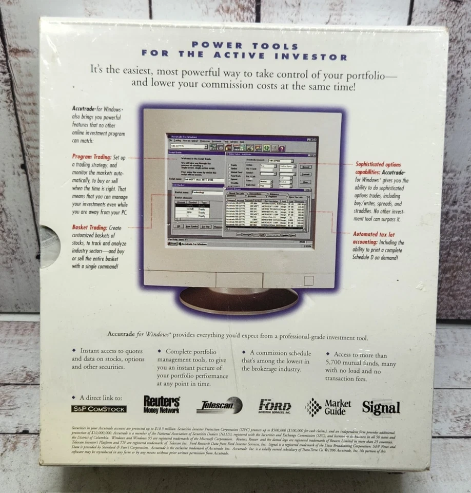 Accutrade for Windows 3.1 / 95 Version 1.0 "Power Tools for the Active Investor" - Image 2 of 3