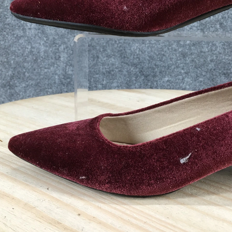 Zapatos de tacón Life Stride para mujer 8 M Minx clásicos en punta cómodos rojos sin cordones Foto 3 de 4