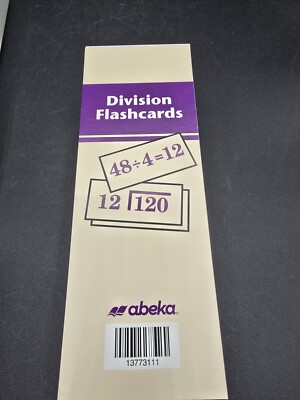 Abeka Division Flash Cards Complete