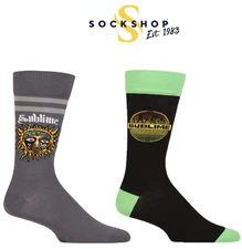 Sublime Cotton Socks Unisex Ska Punk Rock Gift SOCKSHOP Music Collection- 1 Pair