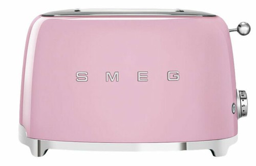SMEG 50's Retro Style Aesthetic Pink Toaster TSF01PKUS