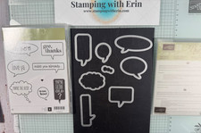 Stampin' Up JUST SAYIN' WORD BUBBLES Stamp Set Matching Dies