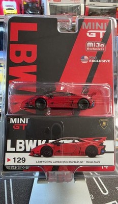 Mini GT 1/64 #129 LB WORKS Lamborghini Huracan GT Rosso Mars | eBay