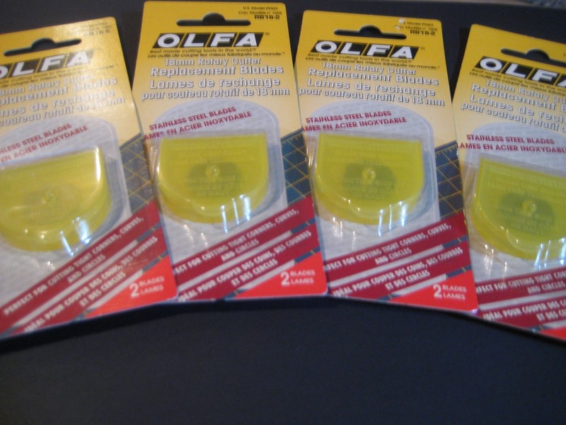 OLFA 18mm Rotary Cutter Replacement Blades- RB18-4 packs NEW 8 total blades