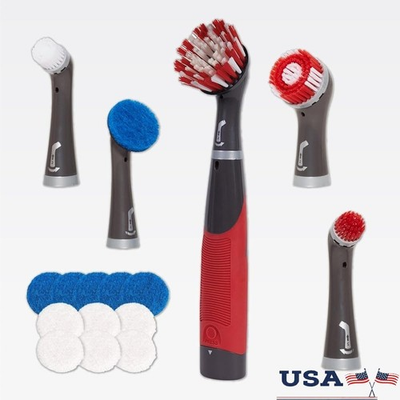 #ad Power Scrubber Tool W Multiple Brush Heads amp; Refills Home Outdoor Cleaning New $38.99