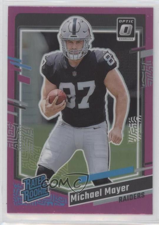 2023 Panini Donruss Rated Optic Preview Pink Prizm Michael Mayer Rookie RC o8g