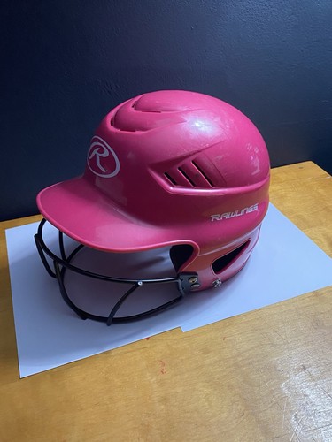 Rawilings Pink Softball Helmet with Face Guard / Cage