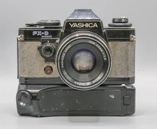 Yashica FX-D Quartz 35mm Film SLR Camera Body + 3 Lenses/Contax Winder/Manual