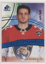 2020 Upper Deck SP Game Used Authentic Rookies Blue Burst /199 Chase Priskie f1h