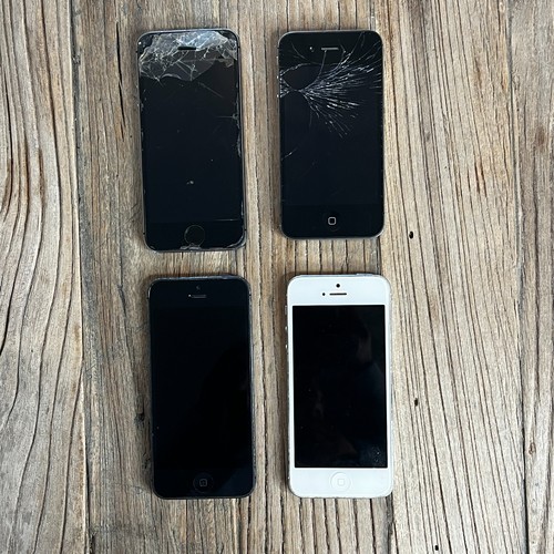 Apple iPhone Lot, 4 Units, iPhone 4, 4S, 5, 5S, Mixed Models, For Parts, Repair