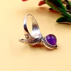 Handmade Amethyst Poison Ring, 925 Sterling silver Jewelry Amethyst Box Ring.